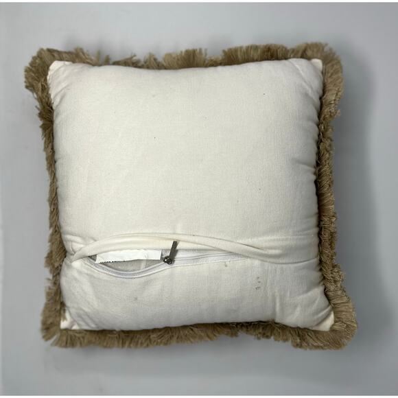 No brand Embroidered Fall Accent pillow size 14x14 has 2 stains (see photos) - Picture 4 of 7